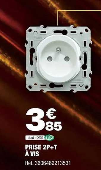 prise 2p+t à vis