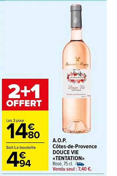 a.o.p. côtes-de-provence douce vie «tentation»