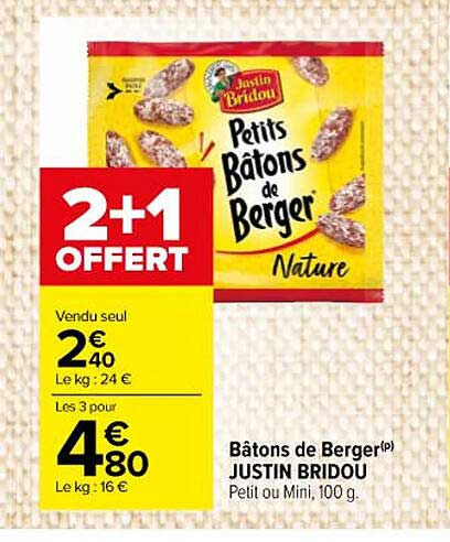 bâtons de berger justin bridou