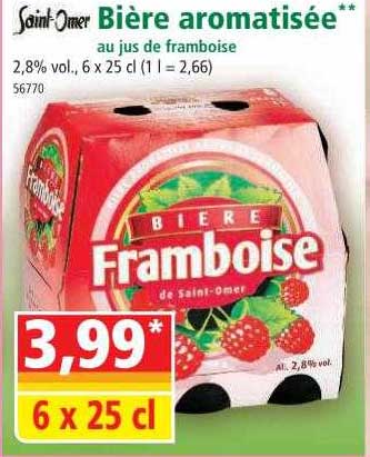 bière aromatisée au jus de framboise saint-omer