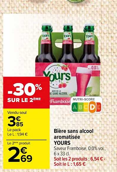 Bière Sans Alcool Aromatisée Yours