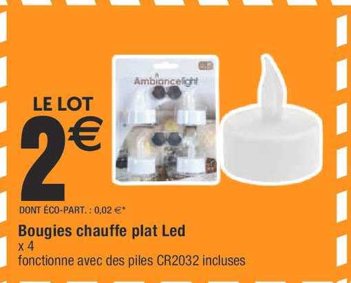 bougies chauffe plat led