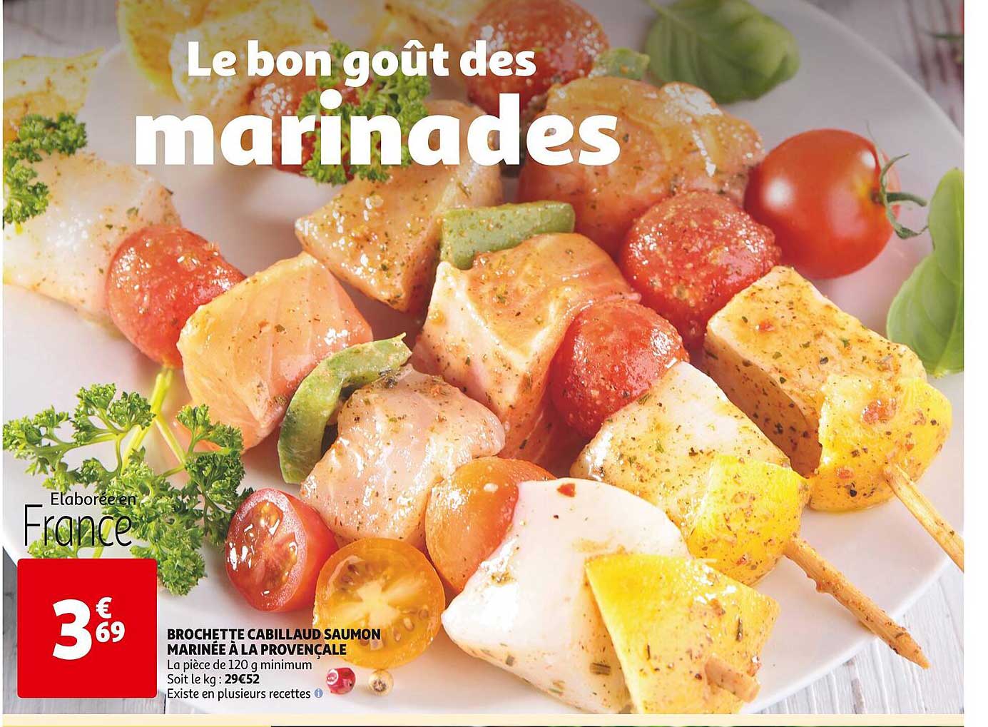 Brochette Cabillaud Saumon Marinée à La Provençale