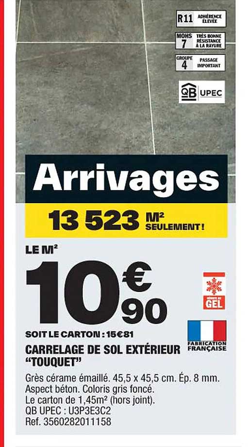 carrelage de sol extérieur "touquet"