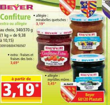 Confiture Extra Ou Allégée Beyer
