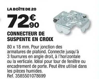 connecteur de suspente en croix