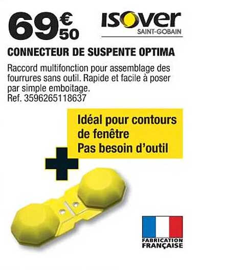 connecteur de suspente optima isover