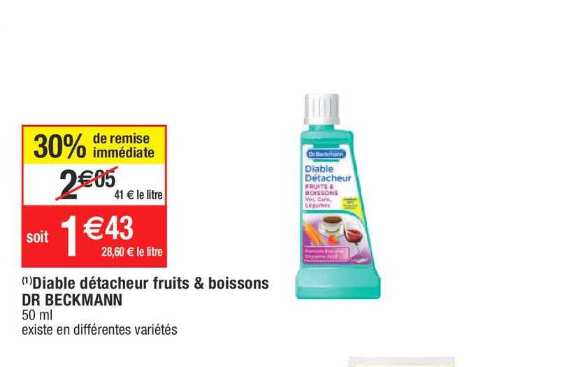 diable détacheur fruits & boissons dr beckmann