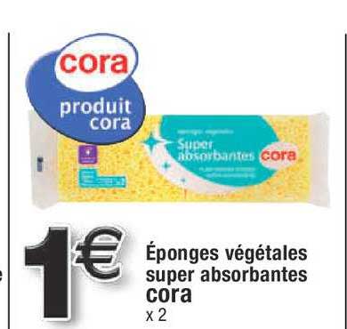 éponges végétales super absorbantes cora