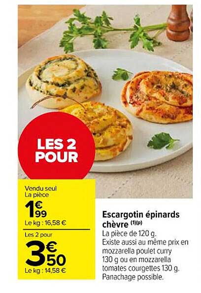 Escargotin épinards Chèvre