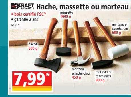hache, massette ou marteau kraft werkzeuge