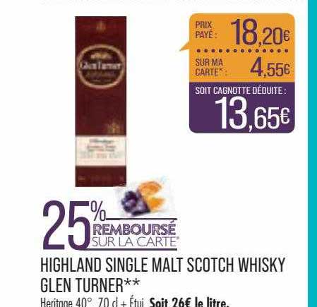 highland single malt scotch whisky glen turner