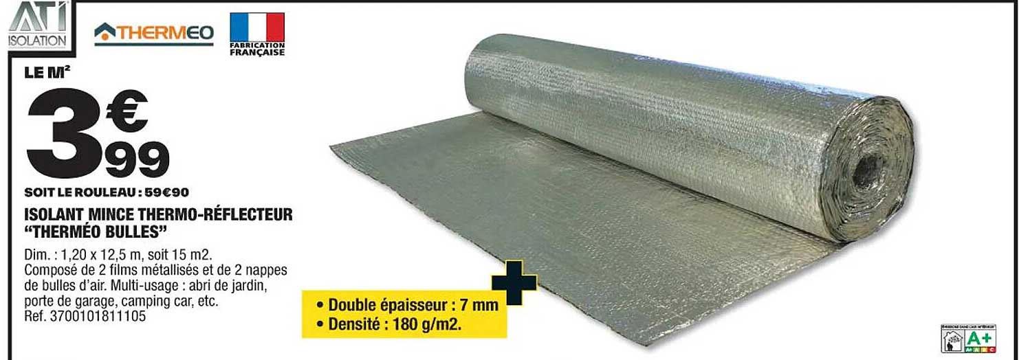 isolant mince thermo-réflecteur "therméo bulles"