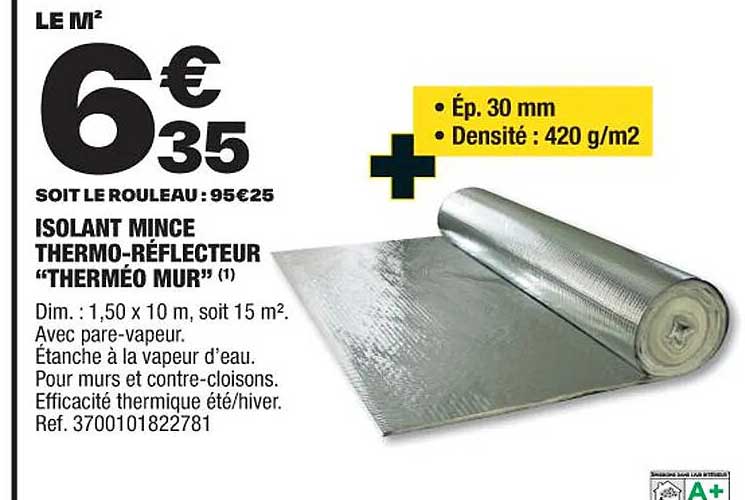 isolant mince thermo-réflecteur "therméo mur"