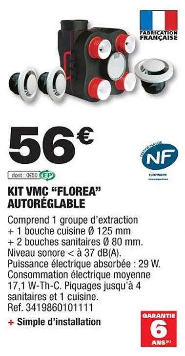kit vmc "florea" autoréglable