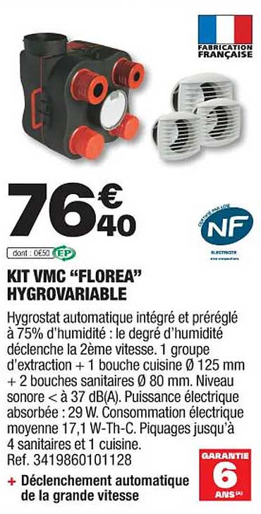 Kit Vmc "florea" Hygrovariable