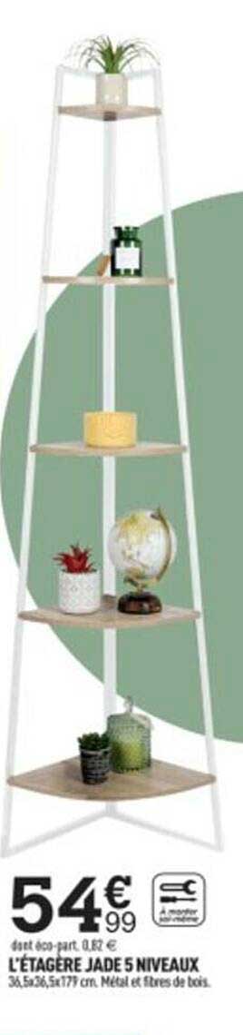 l'étagère jade 5 niveaux
