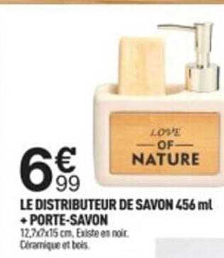 le distributeur de savon 456ml + porte-savon