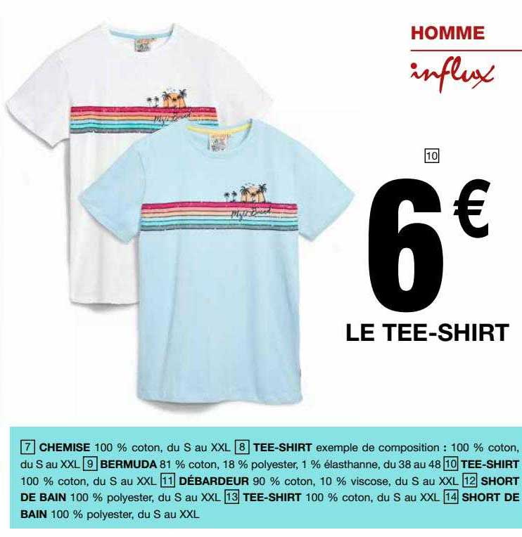 le tee-shirt homme influx