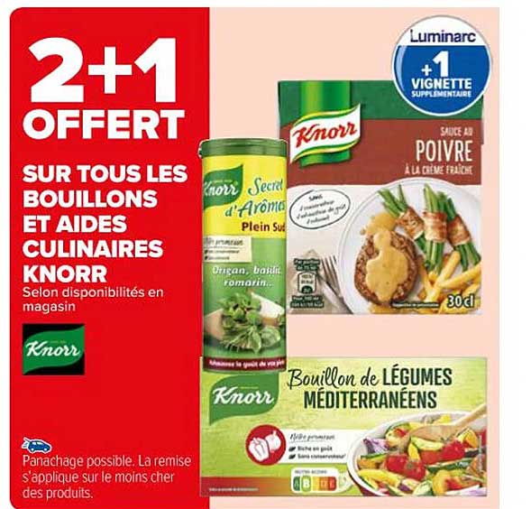 les bouillons et aides culinaires knorr