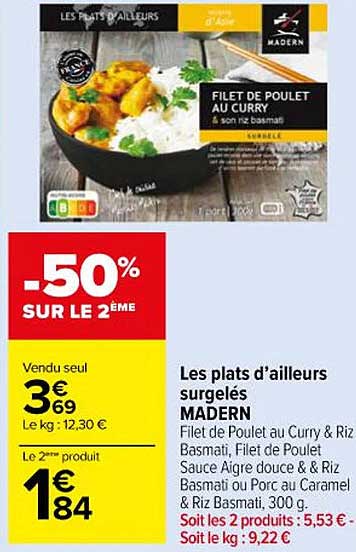 les plats d'ailleurs surgelés madern