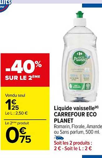 liquide vaisselle carrefour éco planet
