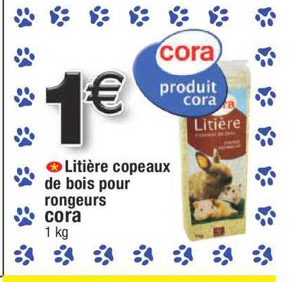 litière copeaux de bois pour rongeurs cora