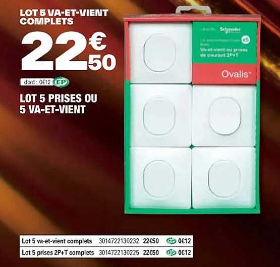 lot 5 prises ou 5 va-et-vient