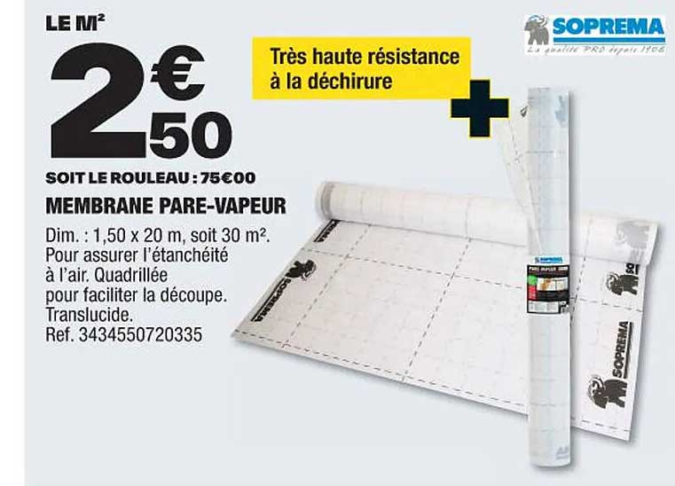 membrane pare-vapeur soprema