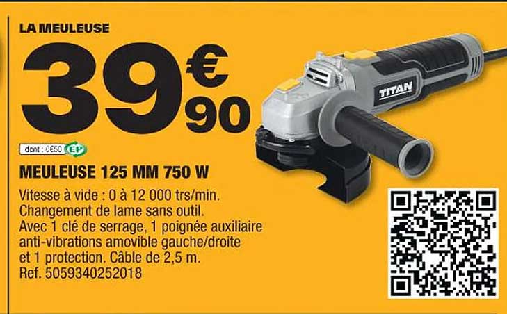 Meuleuse 125 Mm 750w Titan