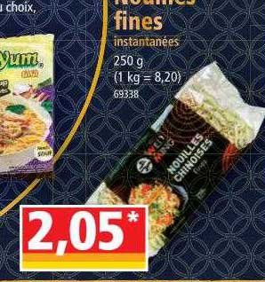 nouilles chinoises fines instantanées