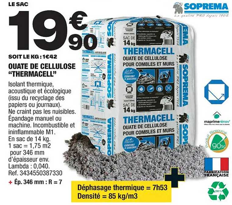 Ouate De Cellulose "thermacell" Soprema