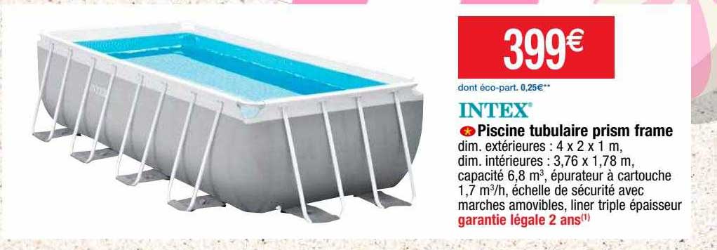 piscine tubulaire prism frame intex
