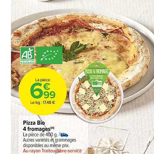 Pizza Bio 4 Fromages