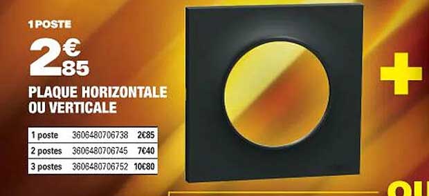 plaque horizontale ou verticale