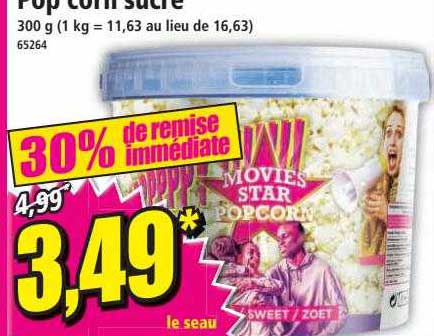 pop corn sucré