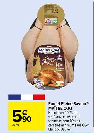 poulet pleine saveur maître coq