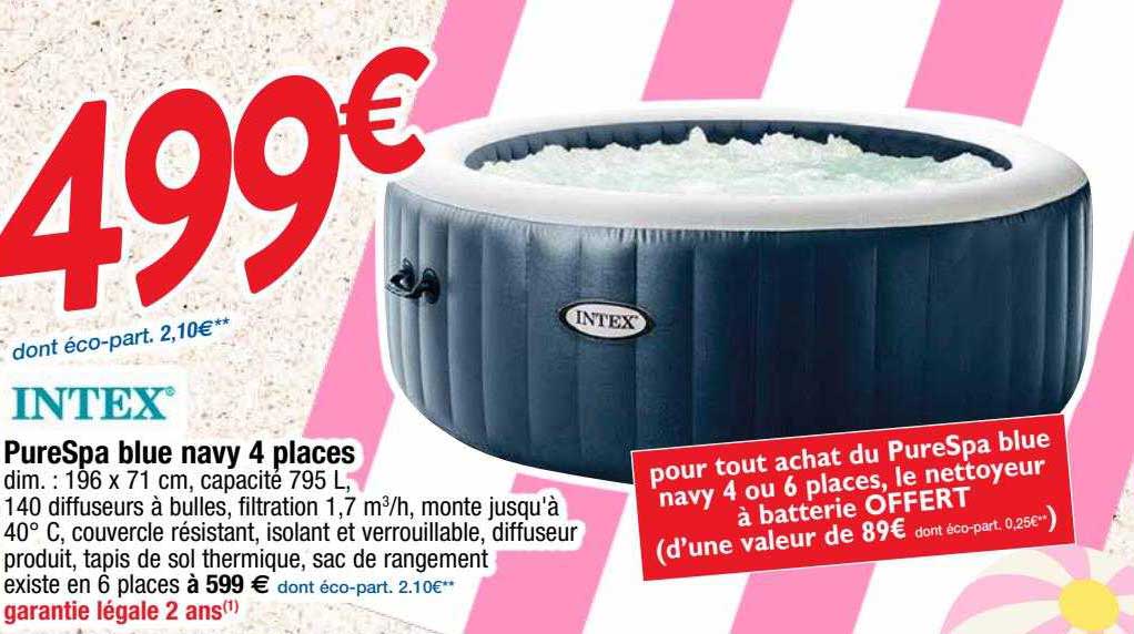 purespa blue navy 4 places intex