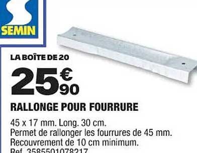rallonge pour fourrure semin