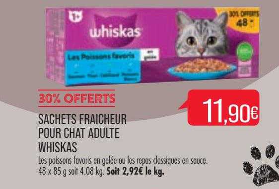 Sachets Fraîcheur Pour Chat Adulte Whiskas