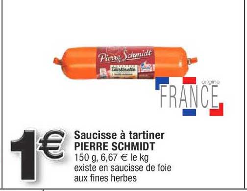 saucisse à tartiner pierre schmidt
