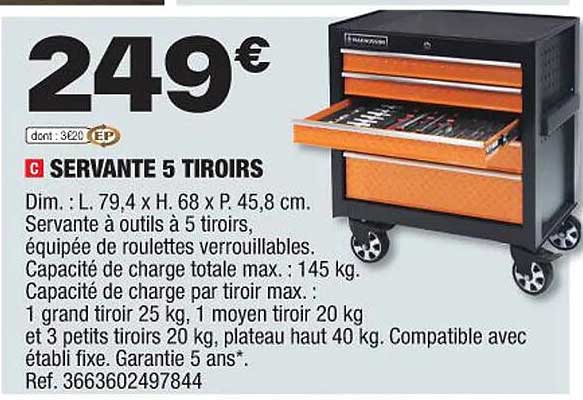 Servante 5 Tiroirs Magnusson