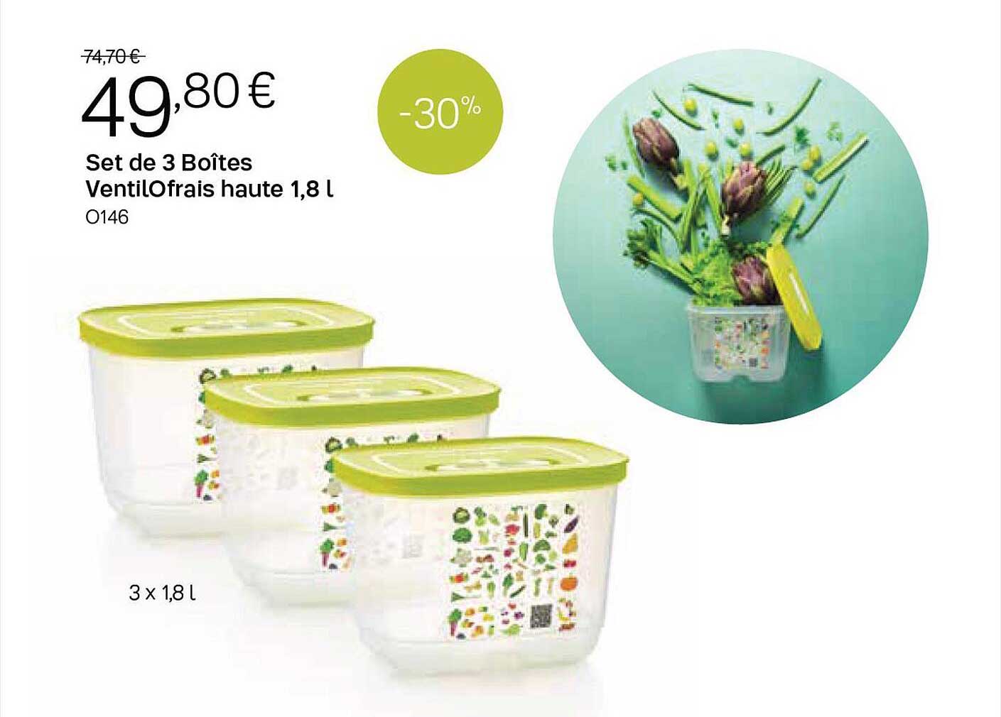 set de 3 boîtes ventilofrais haute 1,8l