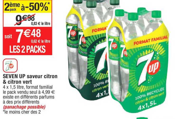 seven up saveur citron & citron vert