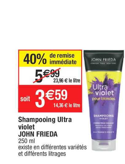 shampooing ultra violet john frieda
