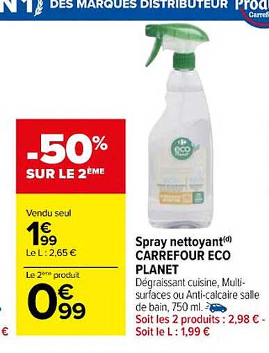 spray nettoyant carrefour éco planet
