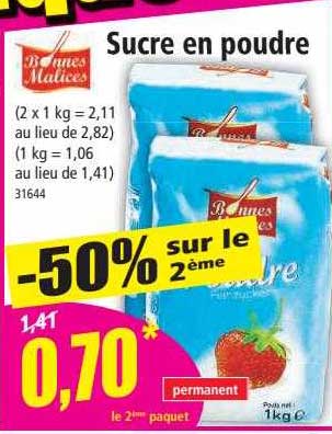 sucre en poudre bonnes malices