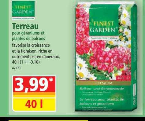 terreau pour géraniums et plantes de balcons finest garden