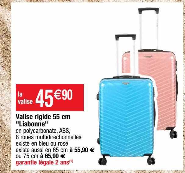 valise rigide 55 cm "lisbonne"