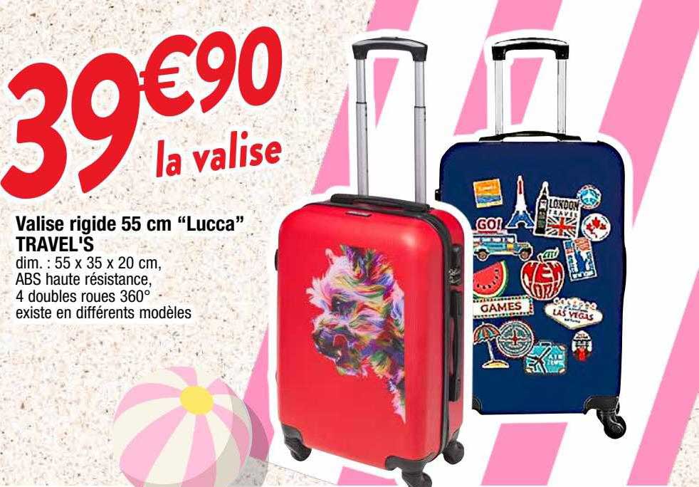 valise rigide 55 cm "lucca" travel's